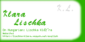 klara lischka business card